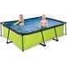 EXIT Lime zwembad - 220 x 150 x 65 cm - met filterpomp spelende kinderen