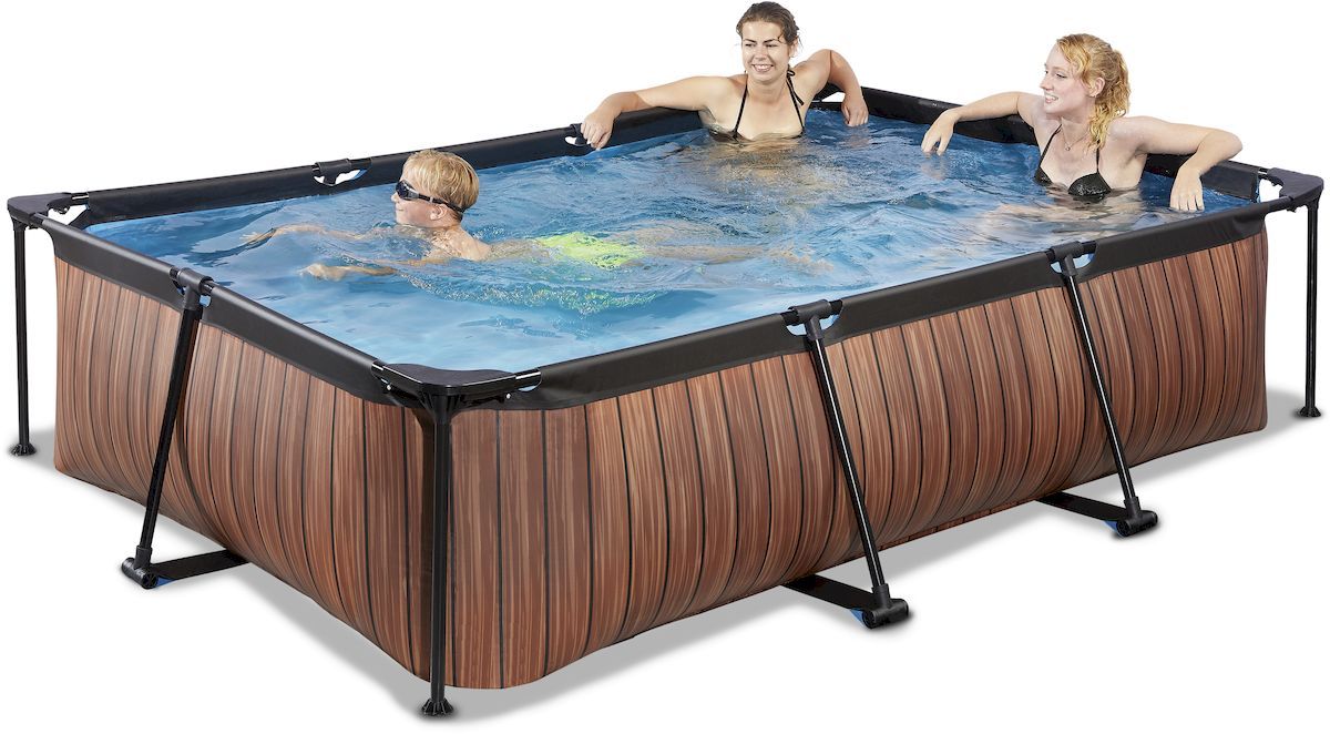 EXIT Wood zwembad - 300 x 200 x 65 cm - met filterpomp sfeerbeeld