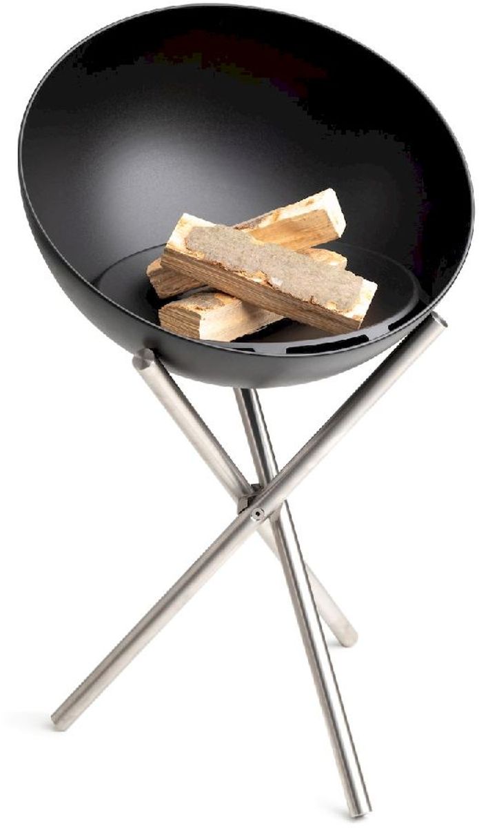 Höfats Bowl Vuurschaal met statief Tripod statief draaisysteem