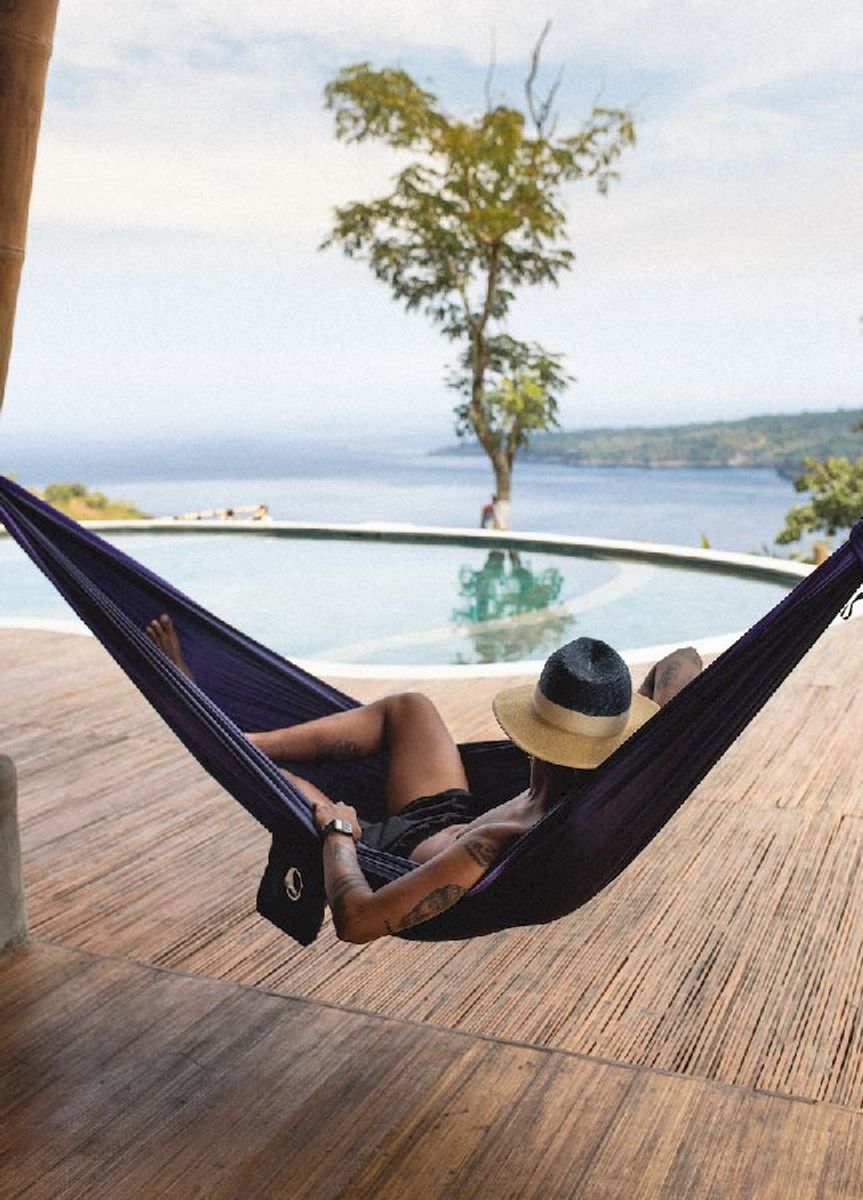 Ticket to the Moon hangmat 2 persoons Original Double - Navy Blue/Purple