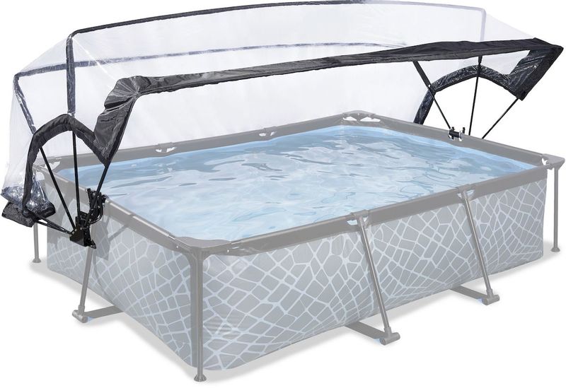 EXIT Zwembadoverkapping 220 x 150 cm half open