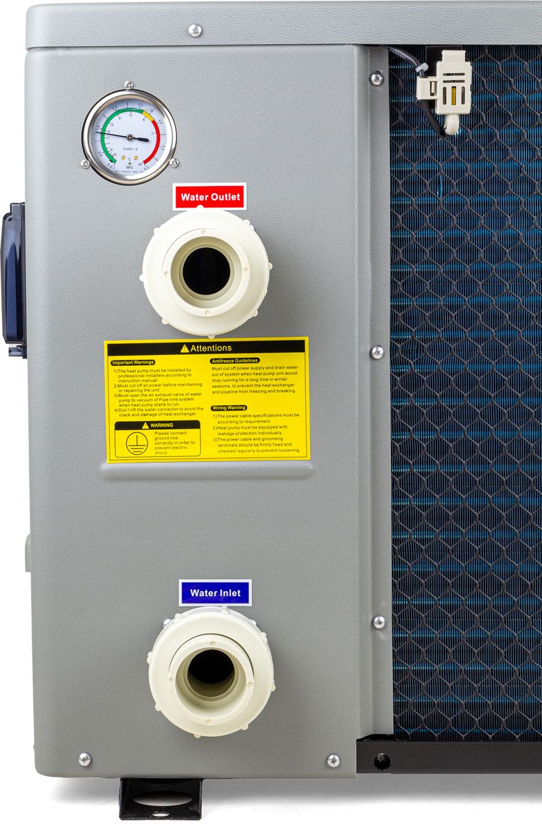 W'eau Full Inverter 13,5kW zwembad warmtepomp - koppelingen