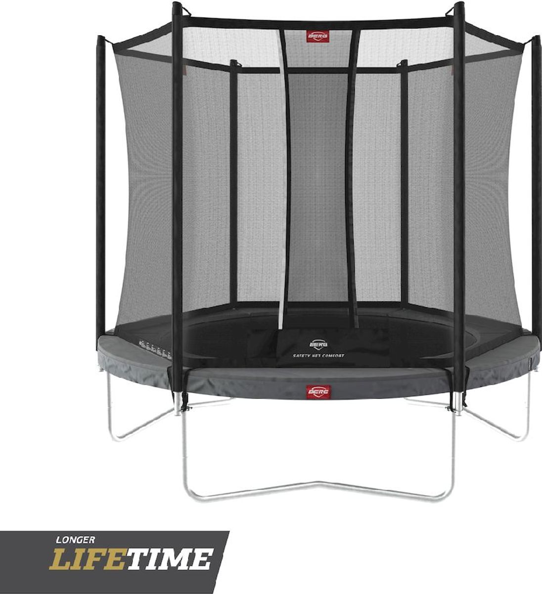 BERG Favorit Regular trampoline met net - Ø 270 cm - Grijs