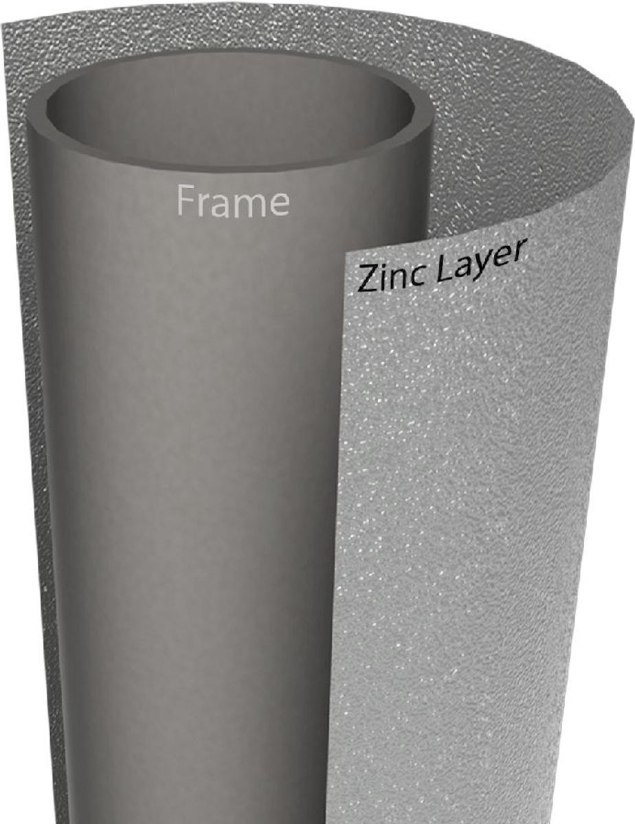 BERG Favorit Regular trampoline met net - Ø 380 cm - Grijs - Frame