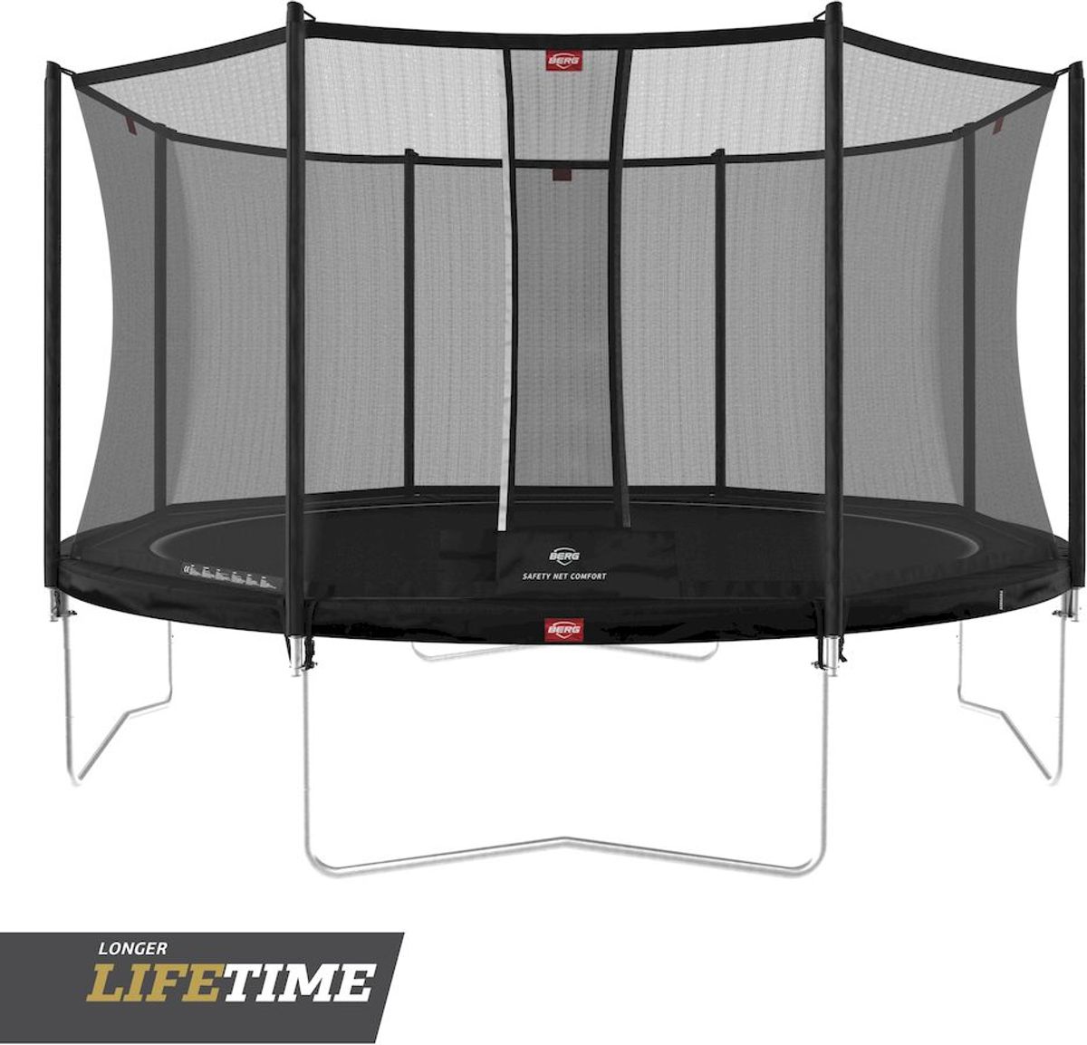 BERG Favorit Regular trampoline met net - Ø 380 cm - Zwart