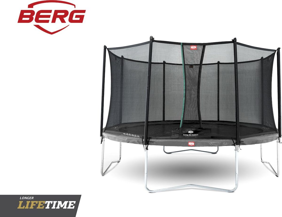 BERG Favorit Regular trampoline met net - Ø 430 cm - Grijs