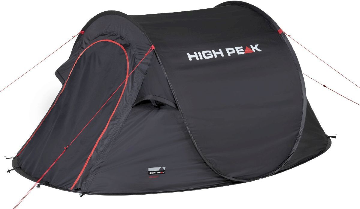 Begroeten grond Huichelaar High Peak Vision 2 pop-up tent - 2 persoons - Zwart