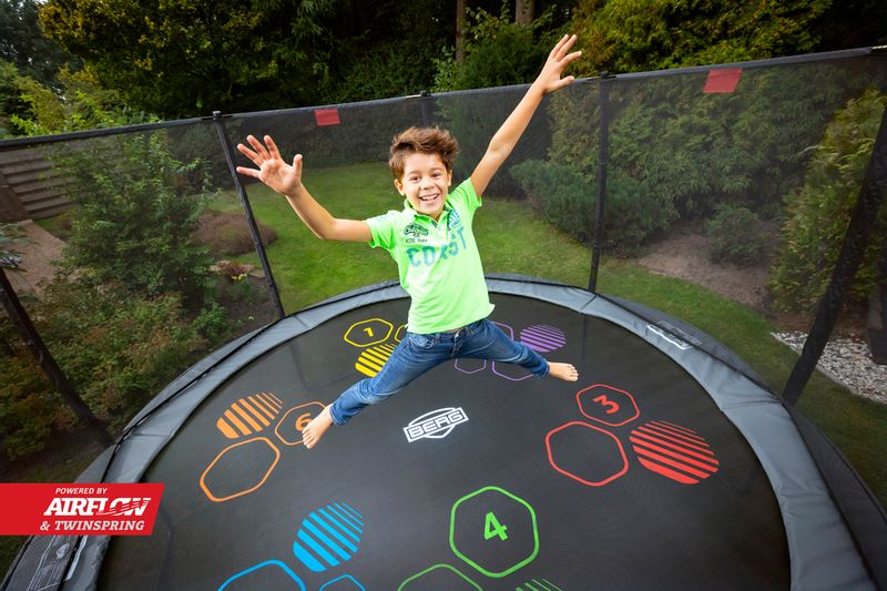 BERG Favorit Regular Levels trampoline met net - Ø 430 cm - Grijs