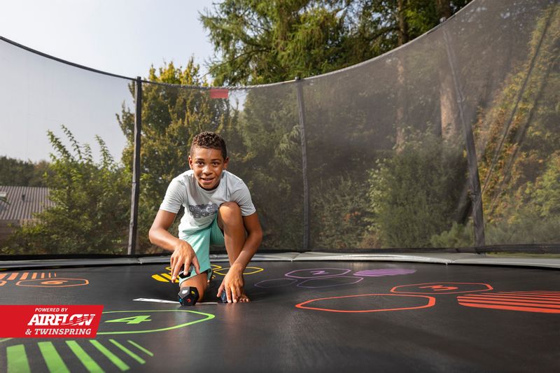 BERG Favorit Regular Levels trampoline met net - Ø 430 cm - Grijs