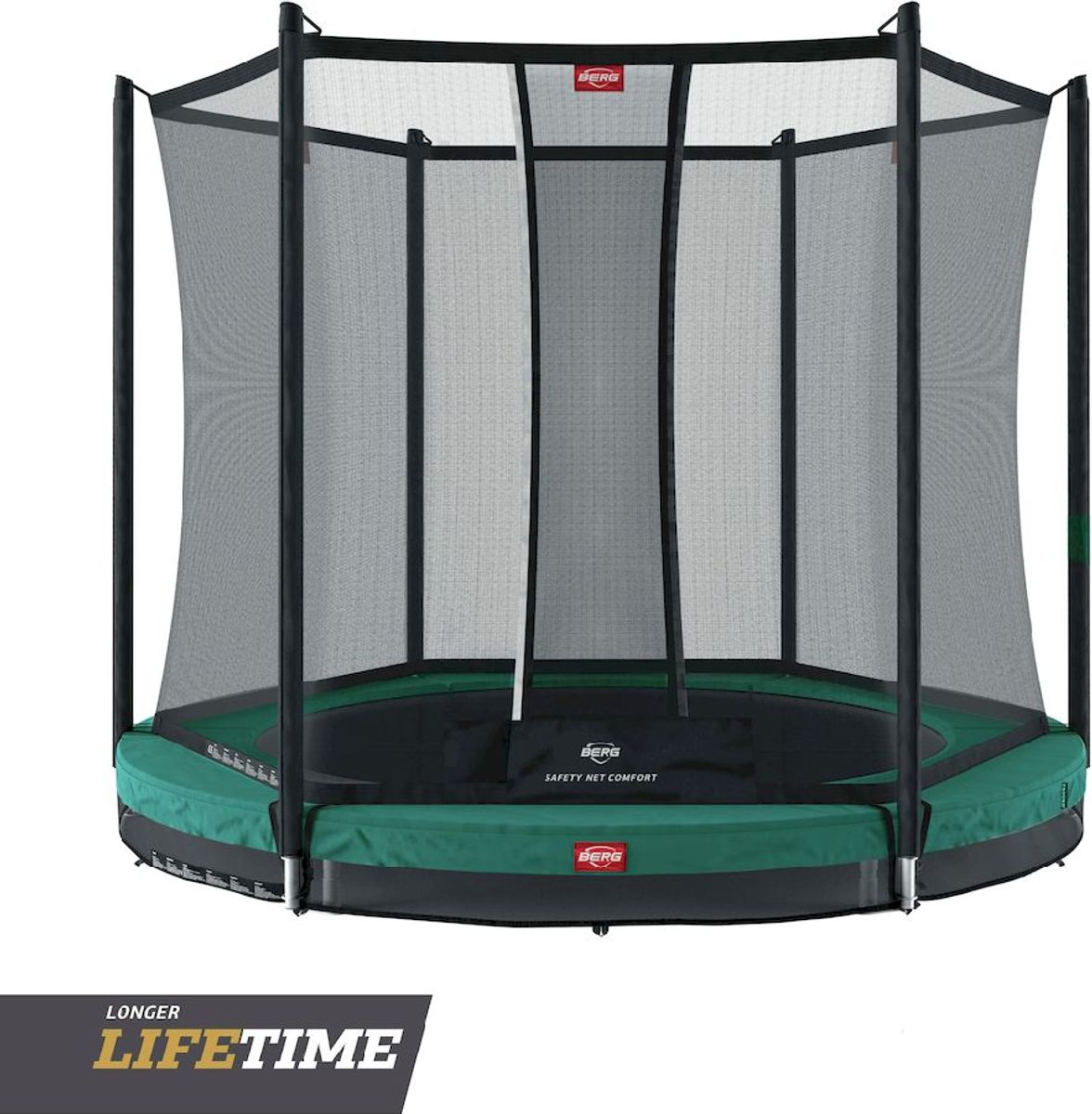 BERG Favorit InGround trampoline met net - Ø 330 cm - Groen
