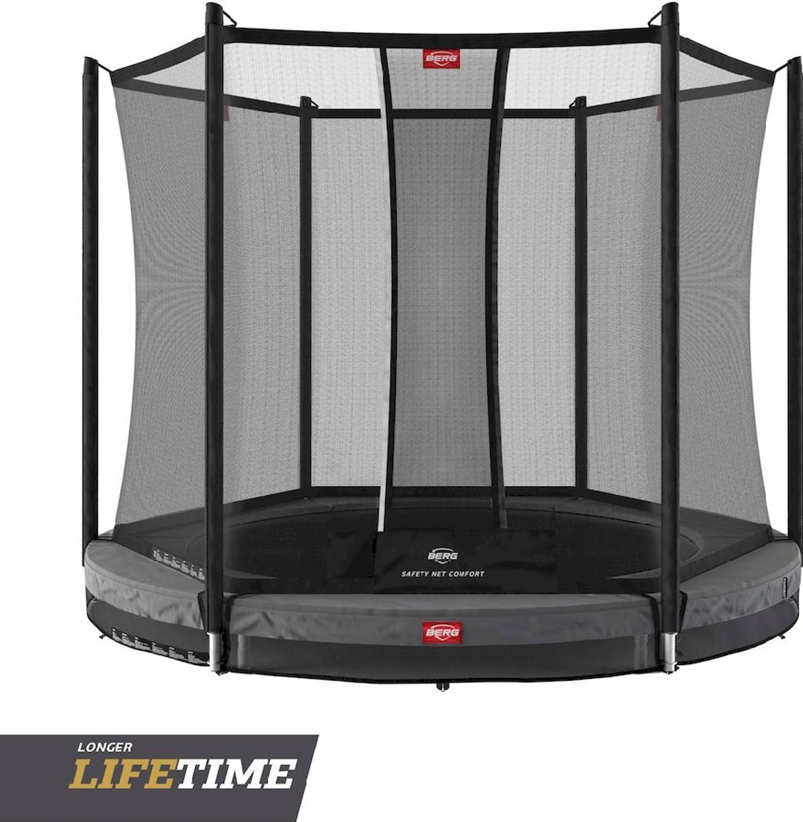 BERG Favorit InGround trampoline met net - Ø 330 cm - Grijs