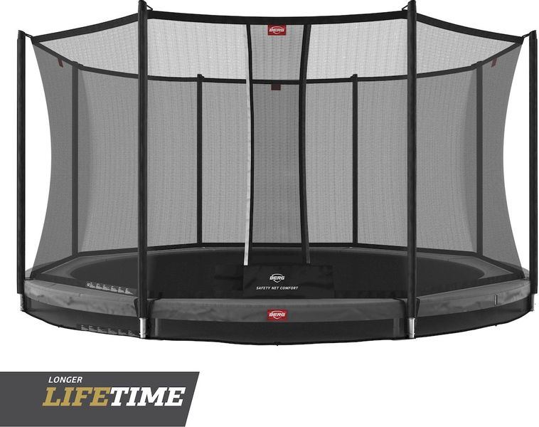 BERG Favorit InGround trampoline met net - Ø 380 cm - Grijs