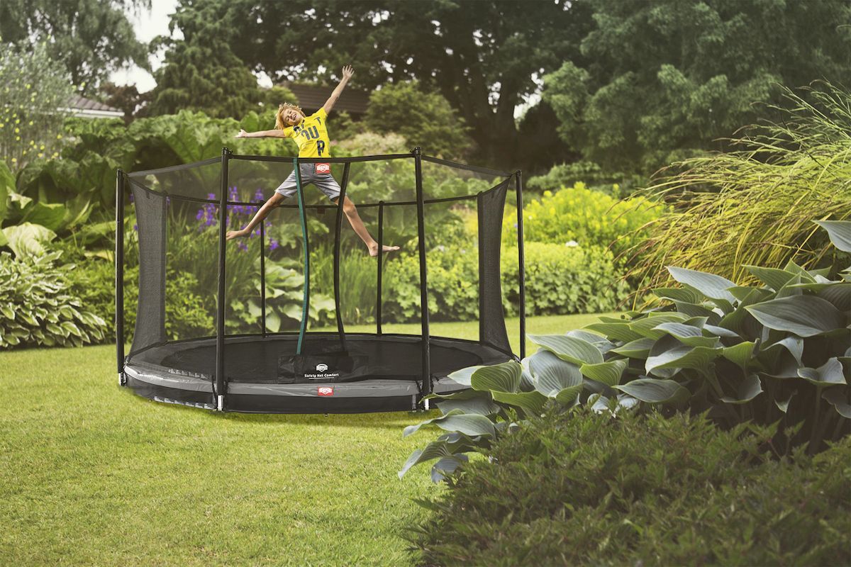 BERG Favorit InGround trampoline met net - Ø 430 cm - Grijs