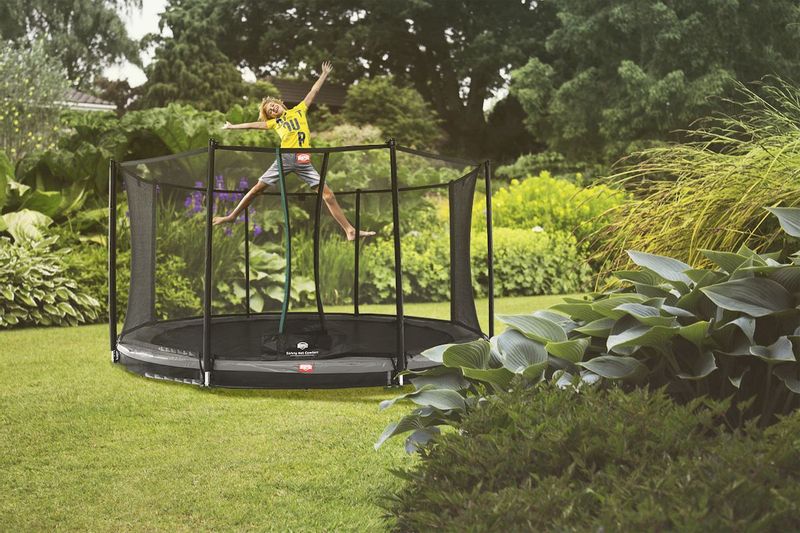 BERG Favorit InGround trampoline met net - Ø 430 cm - Grijs