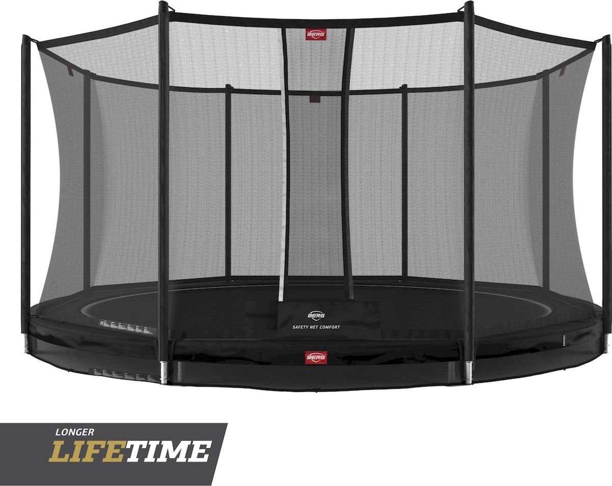 BERG Favorit InGround trampoline met net - Ø 430 cm - Zwart