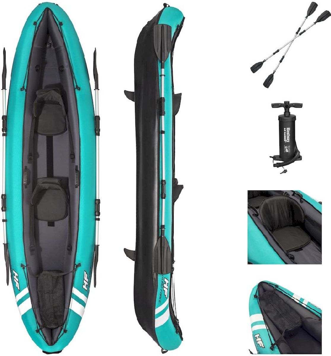 Hydro Force Ventura X2 opblaasbare kajak hele set 