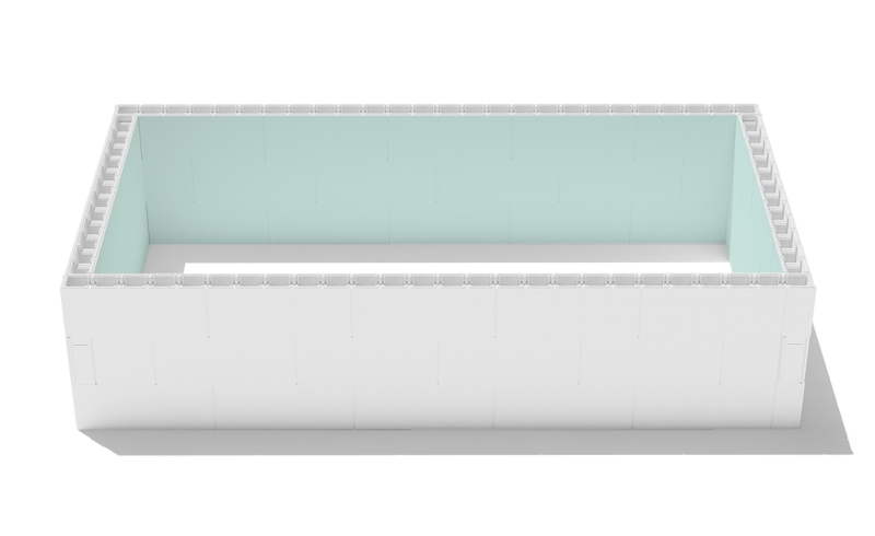 High Density Polystyreen zwembad blokkenset - 6,00 x 3,00 x 1,50 m