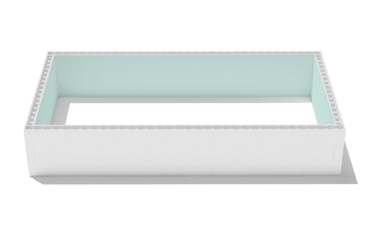 High Density Polystyreen zwembad blokkenset - 8,00 x 4,00 x 1,50 m