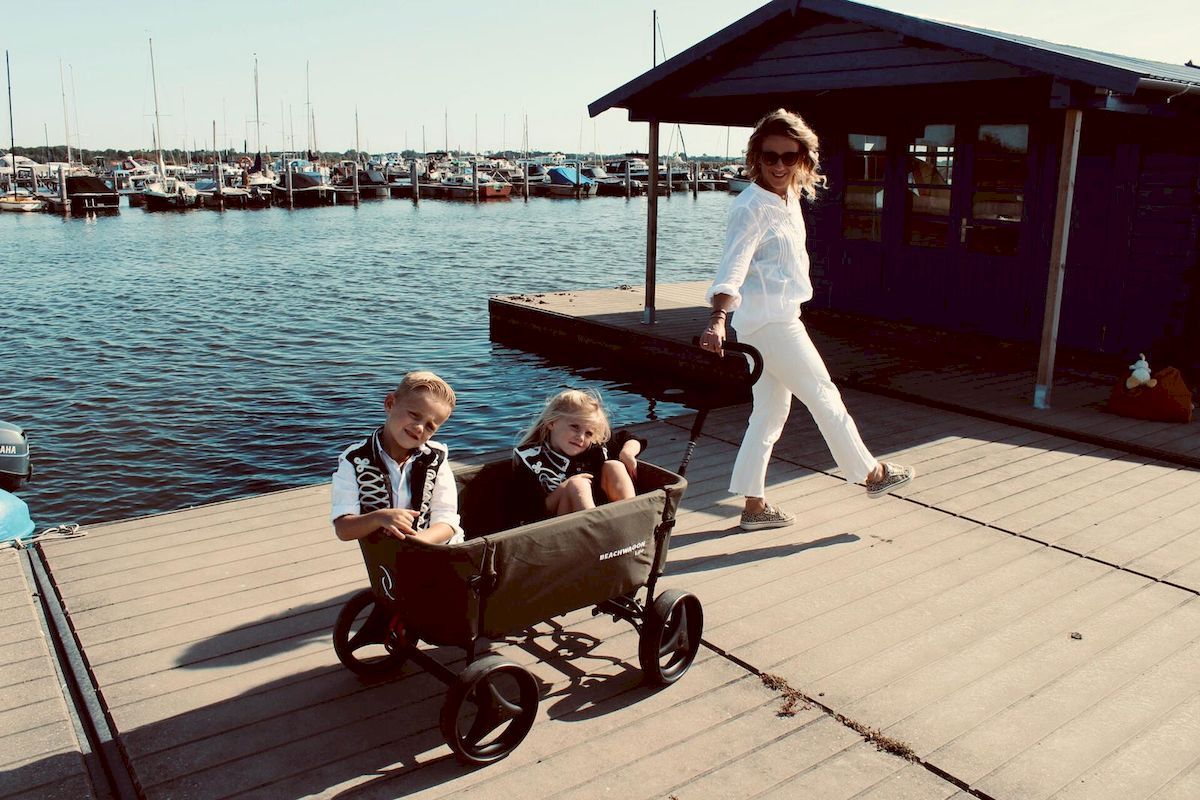 Beach Wagon Lite-Kakigroen gezin