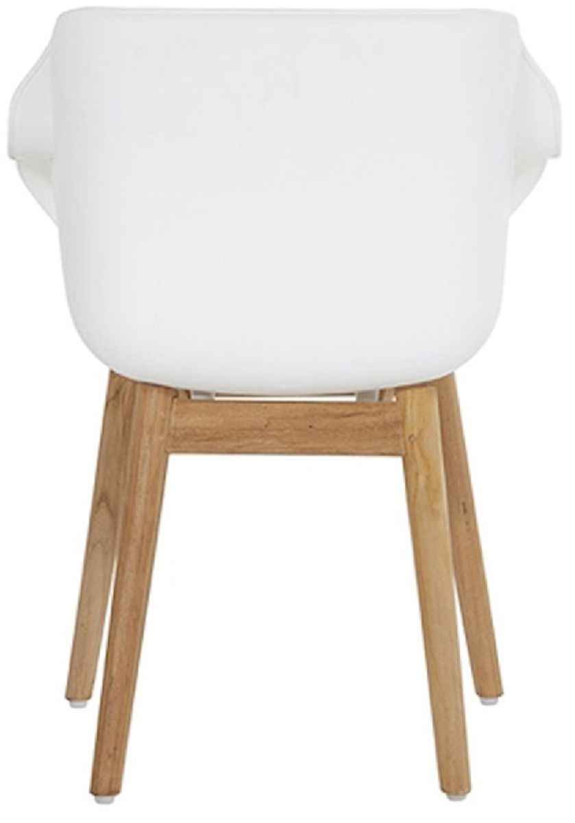 Hartman Sophie Teak tuinstoel - 2 stuks - wit - achterkant