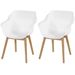 Hartman Sophie Teak tuinstoel - 2 stuks - wit