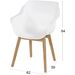 Hartman Sophie Teak tuinstoel - 2 stuks - wit - afmetingen