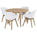 Hartman Sophie Teak tuinstoel - 2 stuks - wit - aan ronde tuintafel