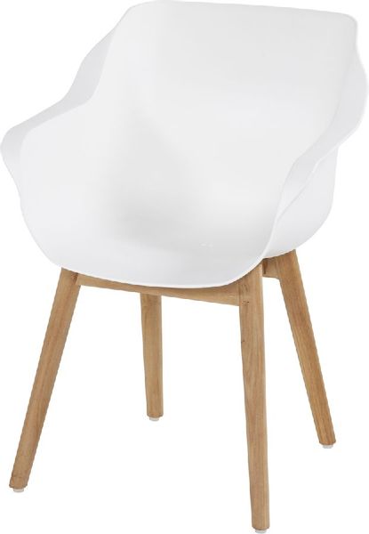 Hartman Sophie Teak tuinstoel - 2 stuks - wit