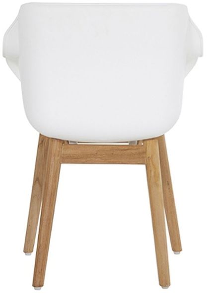 Hartman Sophie Teak tuinstoel - 2 stuks - wit - achterkant
