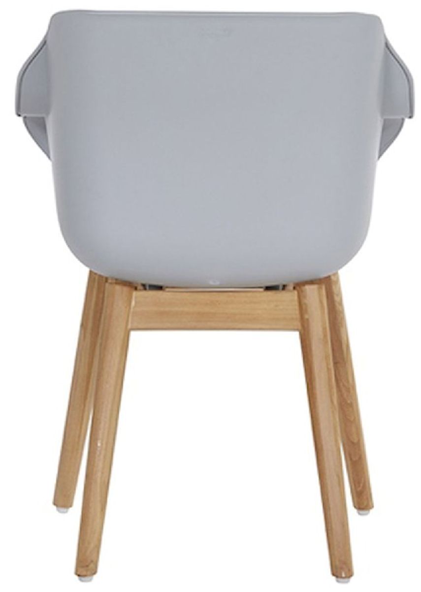 Hartman Sophie Teak tuinstoel - 2 stuks - grijs - achterkant