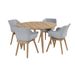 Hartman Sophie Teak tuinstoel - 2 stuks - grijs - aan ronde tuintafel