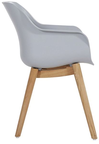 Hartman Sophie Teak tuinstoel - 2 stuks - grijs - zijkant