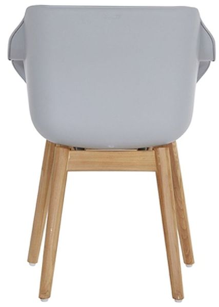 Hartman Sophie Teak tuinstoel - 2 stuks - grijs - achterkant