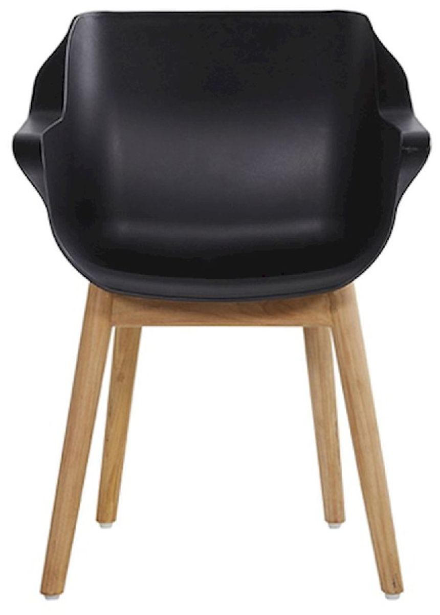 Hartman Sophie Teak tuinstoel - 2 stuks - zwart - voorkant