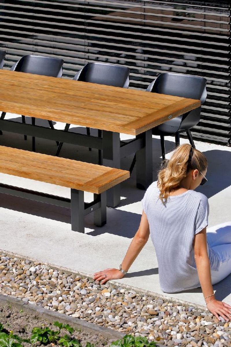 Hartman Sophie Teak tuinstoel - 2 stuks - zwart