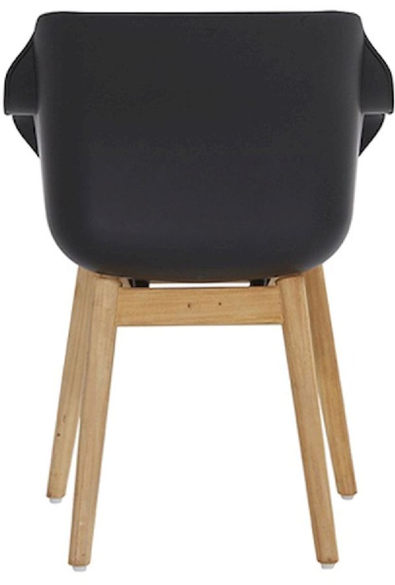 Hartman Sophie Teak tuinstoel - 2 stuks - zwart - achterkant