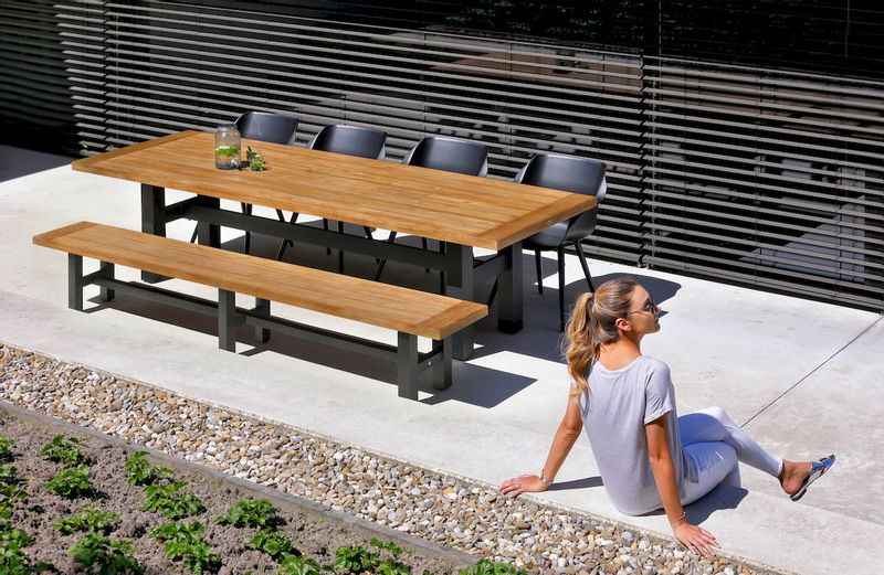 Hartman Sophie Teak tuinstoel - 2 stuks - zwart