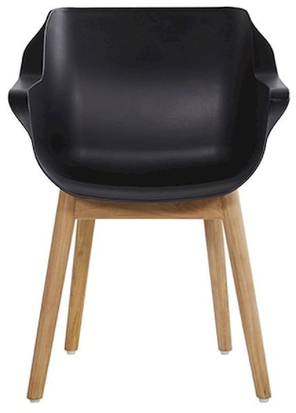 Hartman Sophie Teak tuinstoel - 2 stuks - zwart - voorkant