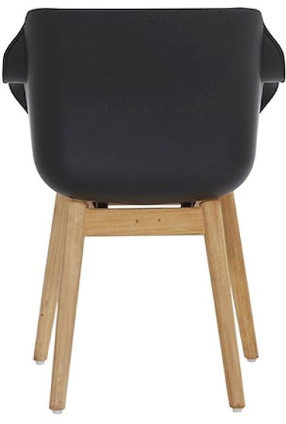 Hartman Sophie Teak tuinstoel - 2 stuks - zwart - achterkant