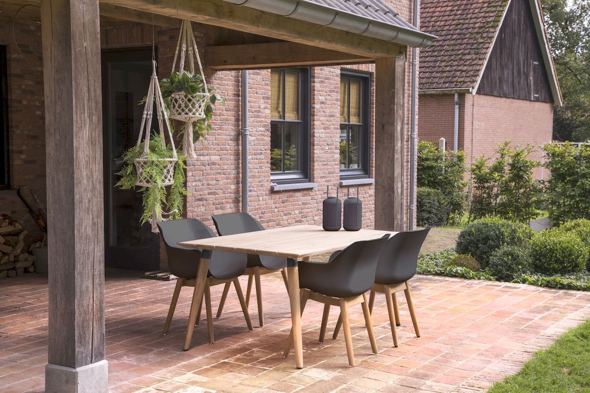 Hartman Sophie Teak tuinstoel - 2 stuks - antraciet