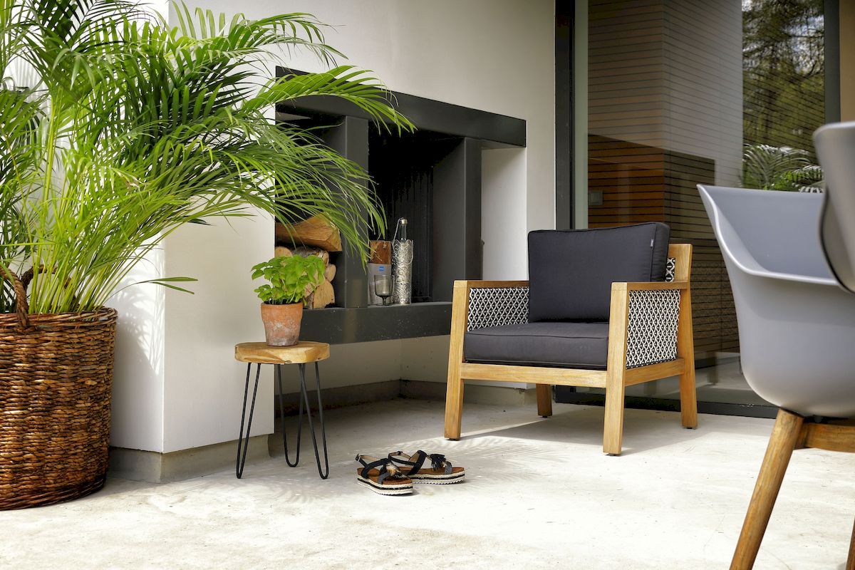 Hartman Sophie Teak tuinstoel - 2 stuks - antraciet