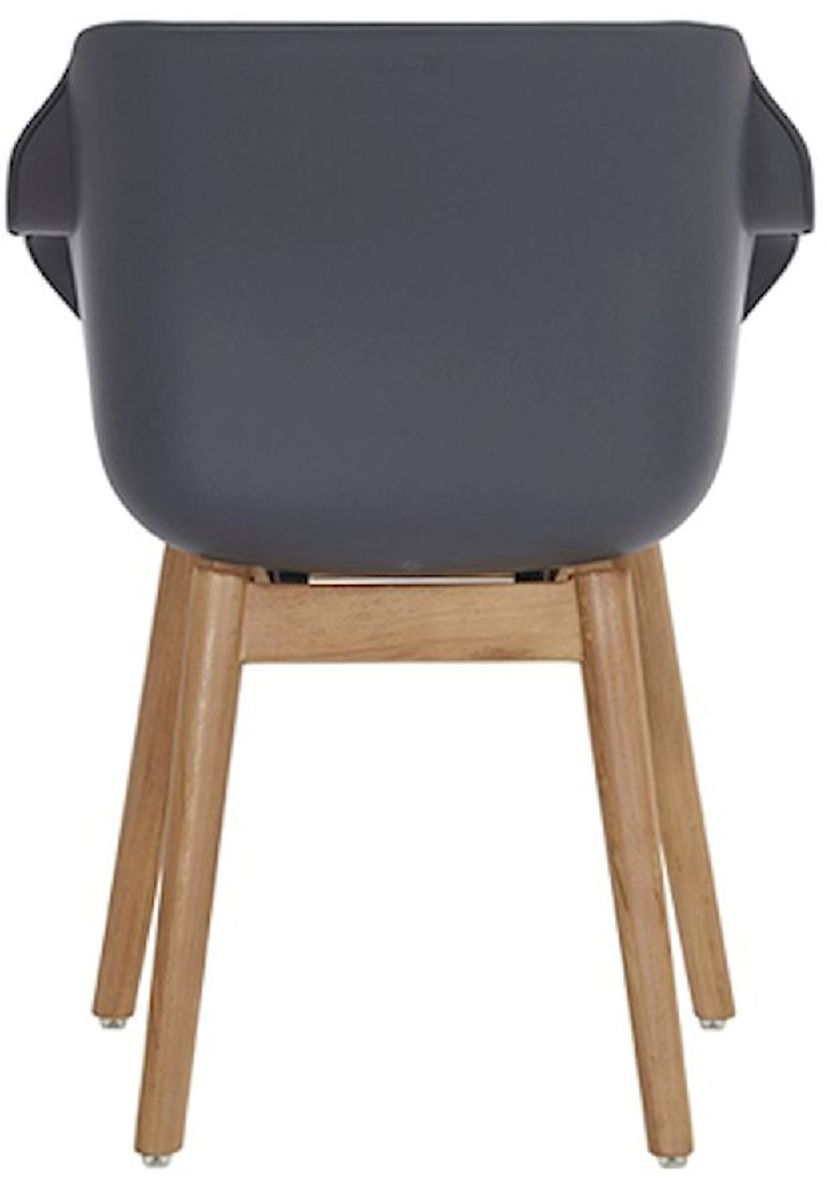 Hartman Sophie Teak tuinstoel - 2 stuks - antraciet - achterkant