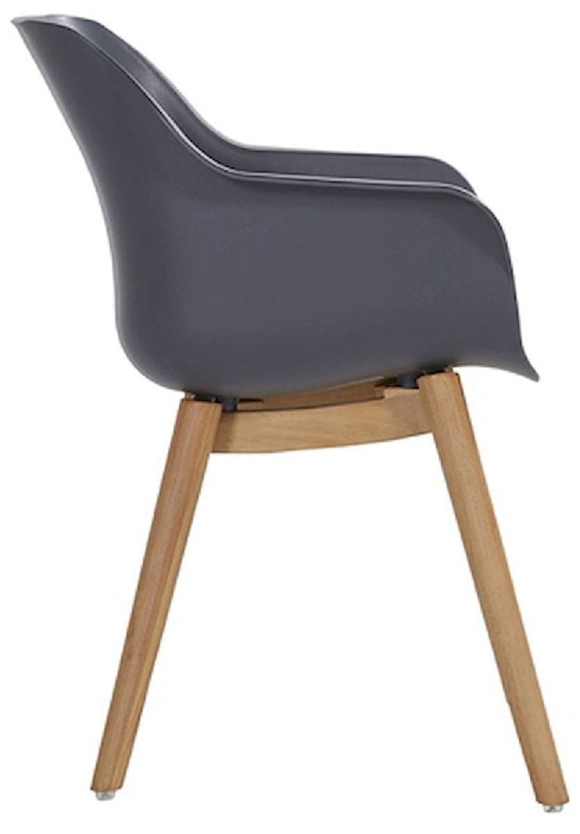 Hartman Sophie Teak tuinstoel - 2 stuks - antraciet - zijkant