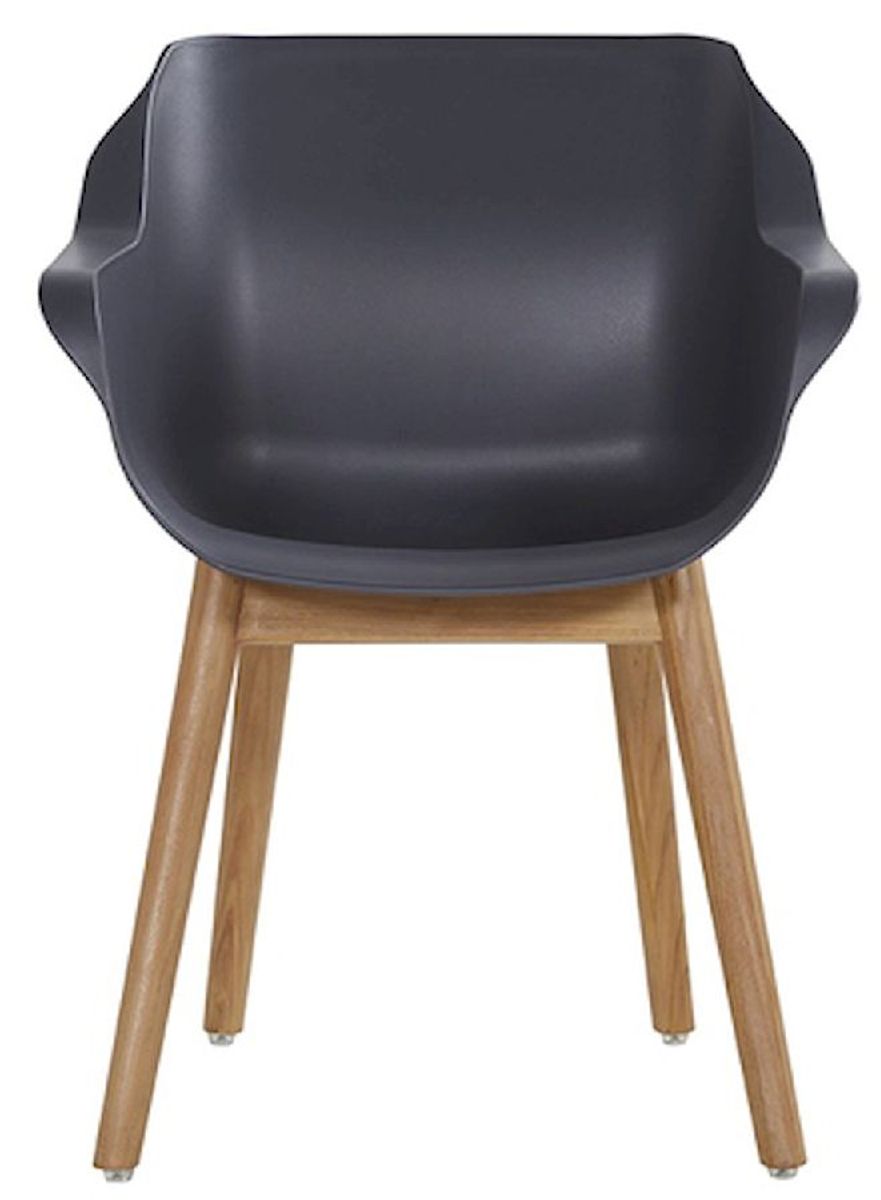 Hartman Sophie Teak tuinstoel - 2 stuks - antraciet - voorkant