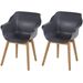 Hartman Sophie Teak tuinstoel - 2 stuks - antraciet