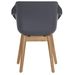 Hartman Sophie Teak tuinstoel - 2 stuks - antraciet - achterkant