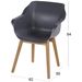 Hartman Sophie Teak tuinstoel - 2 stuks - antraciet - afmetingen