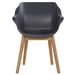 Hartman Sophie Teak tuinstoel - 2 stuks - antraciet - voorkant