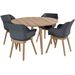 Hartman Sophie Teak tuinstoel - 2 stuks - antraciet - met ronde tuintafel