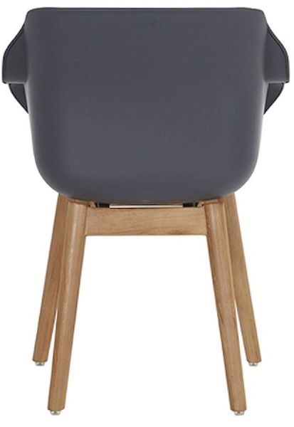 Hartman Sophie Teak tuinstoel - 2 stuks - antraciet - achterkant